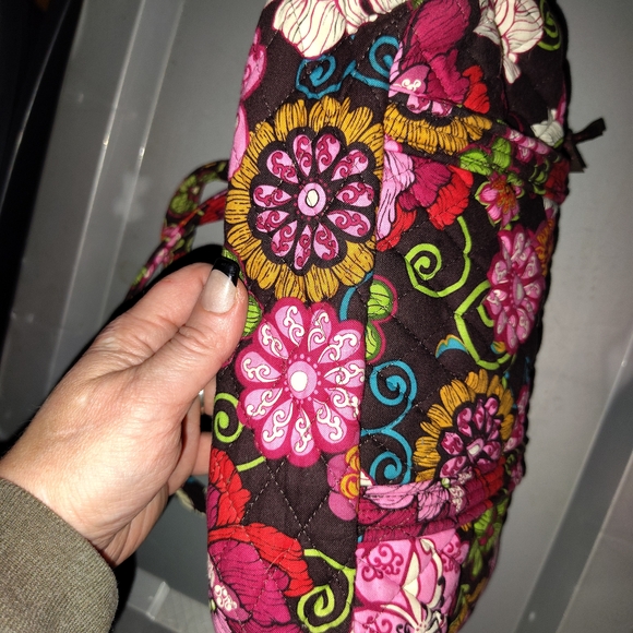Vera Bradley Pink and Brown Floral Shoulder Bag - Picture 5 of 9